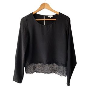 Wilfred 100% Silk Black Blouse, Size S